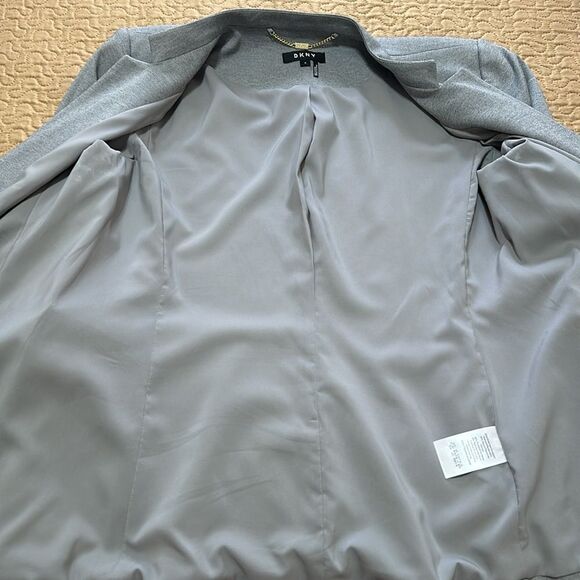 DKNY Blazer Size 16 Jacket Gray Stretch NWOT - Picture 9 of 11